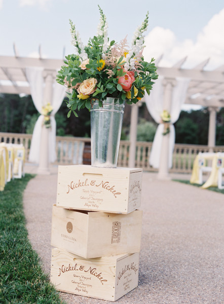 aisle-flowers-outdoor-ceremony-morais-vineyard-virginia-wedding